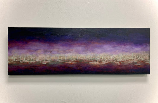 Original Landscape Painting Oil on Canvas titled Purple Scene 1 by Jonathon C. Garza