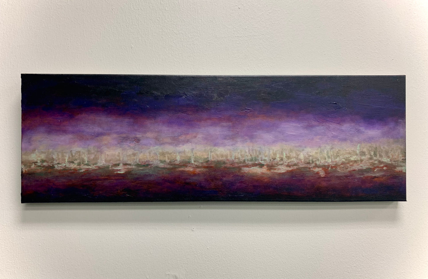 Original Landscape Painting Oil on Canvas titled Purple Scene 1 by Jonathon C. Garza