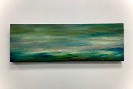 Original Landscape Painting Oil on Canvas titled Green Scene 1 by Jonathon C. Garza