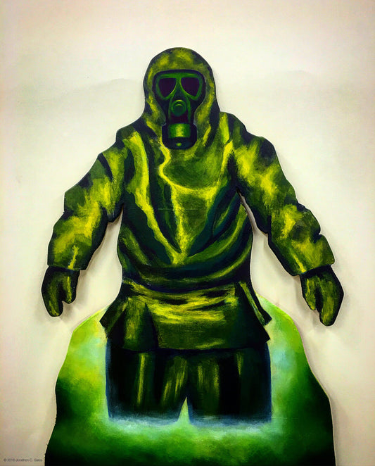 Original Oil on Wood Painting of A New Epoch Character by Jonathon C. Garza